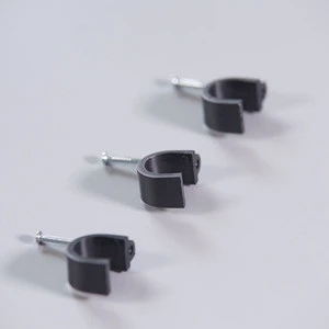 Colorful Plastic Wall Cable Wire Clips With High Quality plastic cable clips Steel Nail