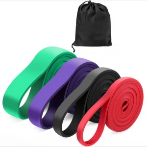 Colorful thick rubber stretching pull up resistance band rolls gym equipment home fitness theraband resistance bands