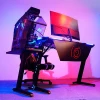 computer pc gaming desk with RGB lights pc holder monitor stand headphone holder cup holder  oem odm factory Jonoffice