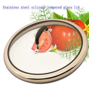 Cookware parts wholesale stainless steel lid with vision tempered glass