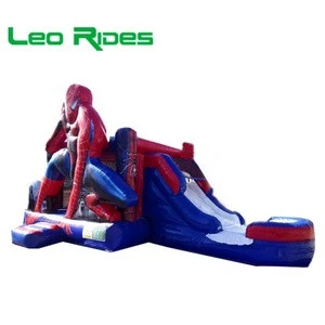 Cool spiderman inflatable water slide commercial inflatable bouncer  water slide used bouncy  castle water slides for sale