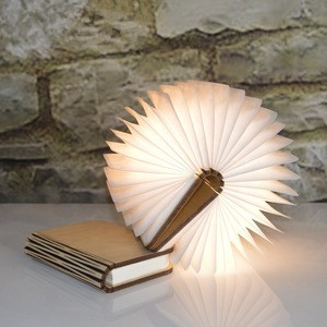 Creative led light book Colorful folding with USB Charge decoration Book reading Light for gift DuPont Paper book lamp