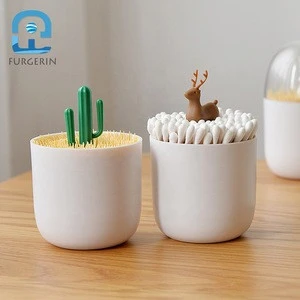 Creative Toothpick Dispenser Toothpick Container Cotton Swab Box Portable Toothpicks Holder Cotton Swab Holder For Daily Life