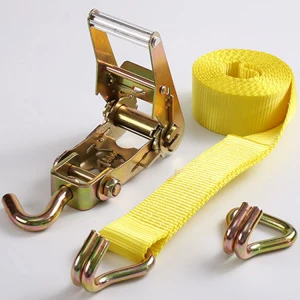 Custom 5000KG Bearing Weight Car Trailer Strap Ratchet Tie Down Straps Tow Strap with Hook 50mm 10-30DAYS Polyester 1.5-2.5m