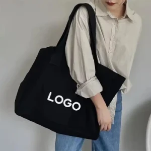 Custom Black Heavy Duty Canvas Tote Bags Wholesale