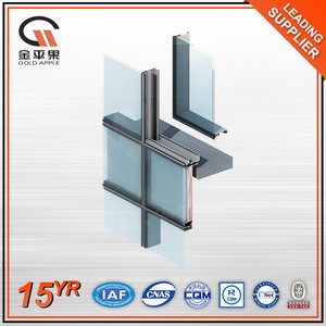 Custom Building Exterior Insulated Profile Aluminium Glass Curtain Wall