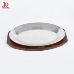 Custom cast aluminum oval dinner food serving platters
