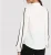 Import Custom Casual White Stylish Contrast Binding Curved Hem Shirt Blouse For Women from China