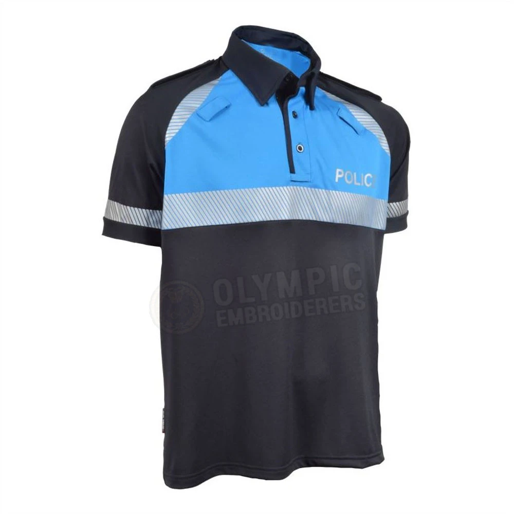 Custom Cheap Price High Quality Reflective Safety Police Polo Shirt