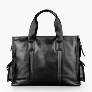 Custom Genuine Leather Business Bag Fashion Briefcase For Men