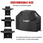 Custom Heavy Duty Large Size Waterproof BBQ Cover 600D Griddle Grill Cover for Garden Outdoor