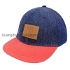 Custom High Quality Kids 6 Panel Hat with Leather Patch