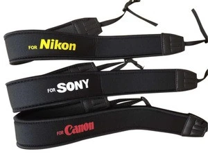 Custom Logo Printed 3mm Neoprene Camera Strap With Adjusting Buckle