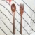 Import Custom logo wooden natural spoon healthy wooden fork cloth bag wooden cutlery from China
