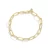 Import Custom Paperclip Link Chain Bracelet Women Charm Paper Clip Chain Bracelet with CZ Charms from China