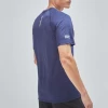 Custom print logo mens quick drying running t shirt with reflective stripe