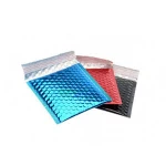 Custom Printed Bright Gold Poly Bubble Mailing Mailer Shipping Padded Envelope Bags Black Color Shockproof