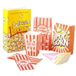 Custom printed food grade paper bags color kraft paper popcorn bags sandwich bread microwave pop corn packaging