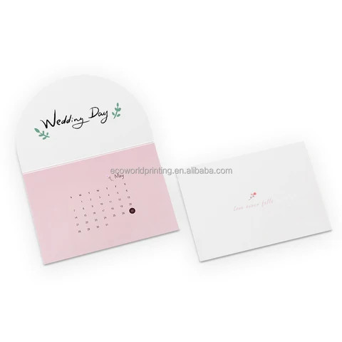 Custom Size Logo Printed Elegant Designs Wedding Bride Groom Invitation Card with Envelope