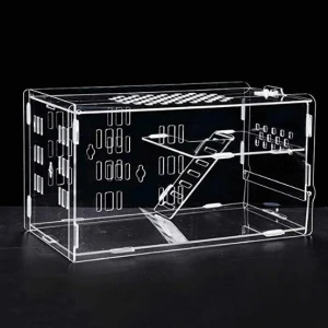 Custom transparent Acrylic Hamster cage Small Animal Mini Hamster Cage