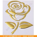 Custom Vinyl Car Sticker 3D Chrome Rose Sticker Factory Price