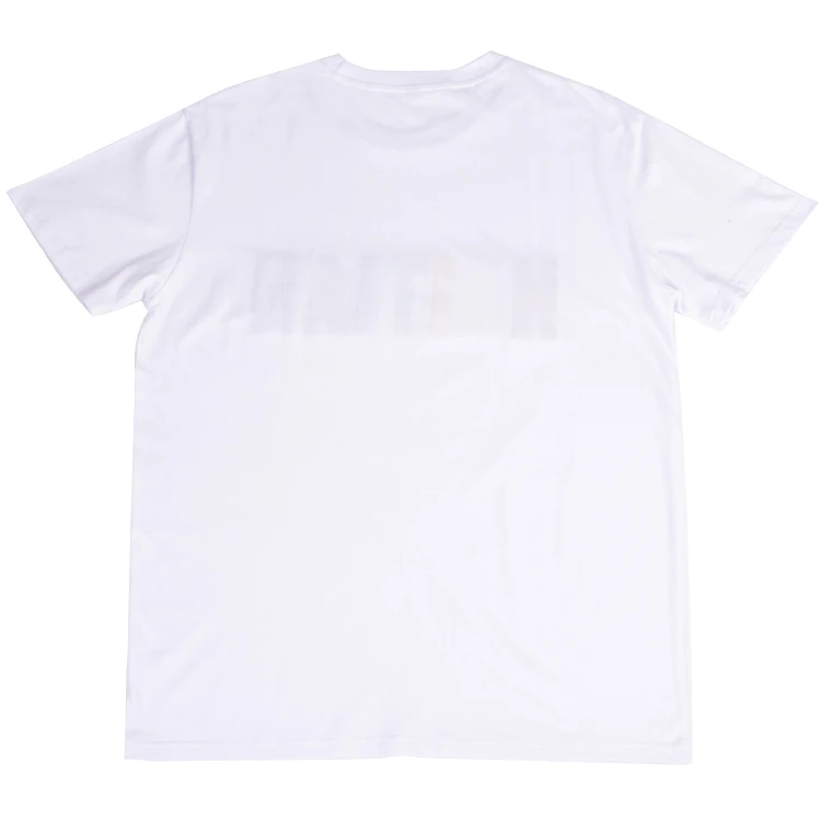 Custom White Pima Cotton T-shirts With Colorful Chenille Logo Patch Man Tshirt