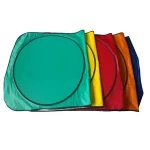 Customer Logo printing foldable car sunshade 170T polyester double circle car sunshade