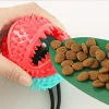 customised safe solid molar pull ball chew dog toy with suction cup rope