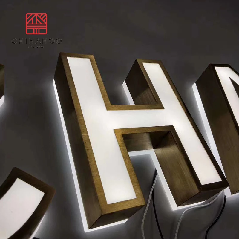 Customized channel acrylic letter 3d led display sign board backlit brightest letter sign