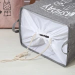 Customized Foldable Dirty Laundry Basket Bag Multifunction Leisure Clothes Organizer Bag Large Drawstring Laundry Bag
