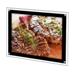 customized size real estate agent or restaurant menu board or picture frame acrylic photo frame slim crystal LED light box