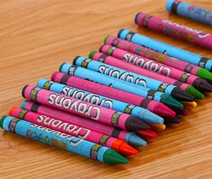 Customized Wax Crayons Set 8/12/24 Colors For Children Kids Non Toxic Crayons For Children
