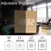 Cute Alarm Clock Promotional Wood Simple LED Temperature Date Two Display Mode Gift New Year