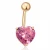 Cute Heart Rhinestone Navel Ring Crystal Zircon Belly Button Rings Women Body Piercing Jewelry