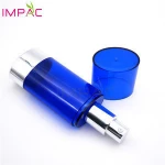 Dark Blue Oval Cosmetic Packaging 50ml Plastic Airless Spray Pump Bottle