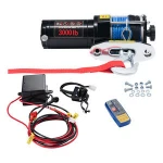 DC 12 volt ATV/UTV 3000lb/1500kg/1.5ton electric winch supplier