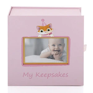 Decorative Custom Design Blank Cardboard Baby Keepsake Box