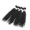 Deep wave Durable Remy Human Hair Weaving 10A Grade Virgin Hair Extension ,Brazilian Hair Deepwave
