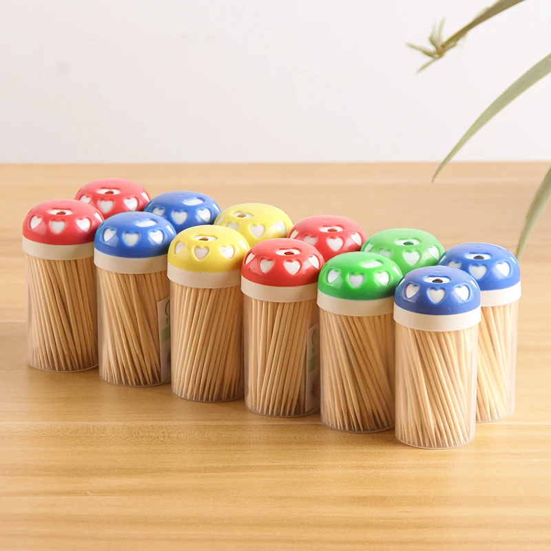 Dental Care Bamboo Toothpick Tooth pick containers Restaurant Hotel Sterile Food sticks Manufacturer Toothpicks jars