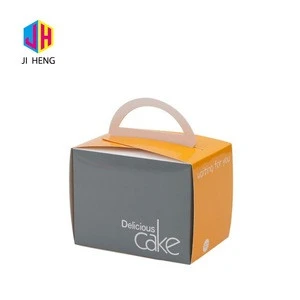 Different size custom printed 12 inch cake box with handle