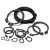 Import DIN471 E-clip black spring steel snap rings retaining ring circlips/C Type Retaining Ring / Circlips / Open End Lock Washer from China