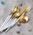 Import Dining Table Stainless Steel Flatware Cutlery Set Gold Flatware from China