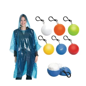 disposable clear plastic raincoat with the ball case,disposable rain poncho