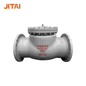 DN600 Industrial Flanged Swing Check Valve for Water Inlet Pipeline