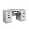 Double cabinet & drawers office computer desk corner table with drawers