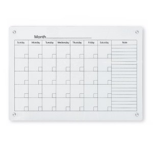 Dry erase office whiteboard calendar glass weekly planner whiteboard