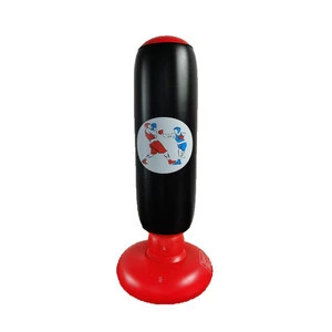 durable indoor sport pvc inflatable standing punching bags standing kick boxing kicking bag