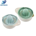 Easy Clean PS Plastic Hand Juicer Lemon Squeezer with Tray Container Manual Citrus Juicer for Vegetables Tool