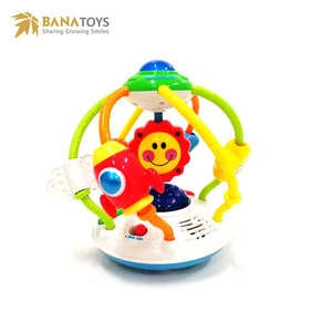 Easy Grasp Clack And Slide Baby Activity Ball Rattle with Light and Music