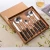 Import Eco-friendly 4 PCS Light luxury gift stainless steel knife fork spoon cutlery set with ceramic handle from China